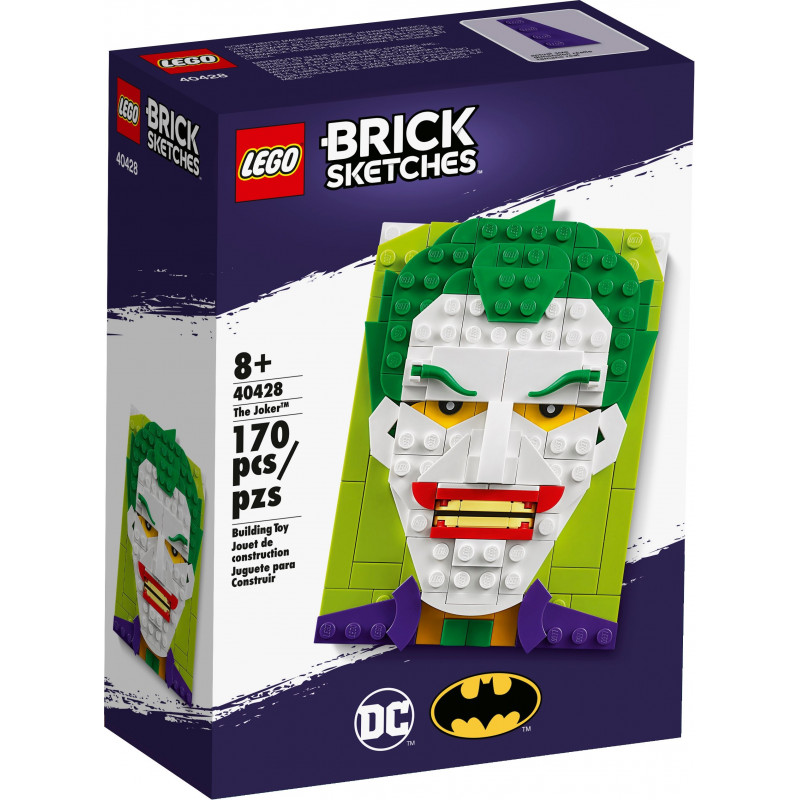 LEGO® Brick Sketches 40428 Joker™ - Eine einzigartige 3D-Brick-Kunst für DC-Comics-Fans