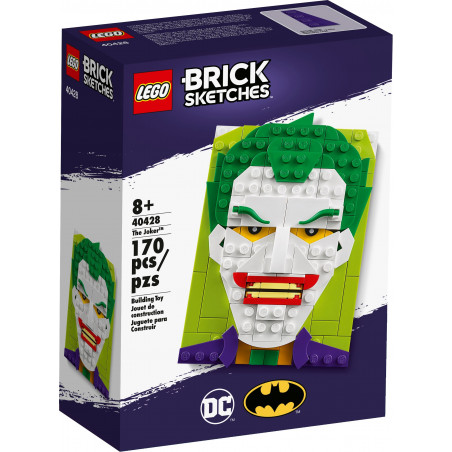 LEGO® Brick Sketches 40428 Joker™ - Eine einzigartige 3D-Brick-Kunst für DC-Comics-Fans